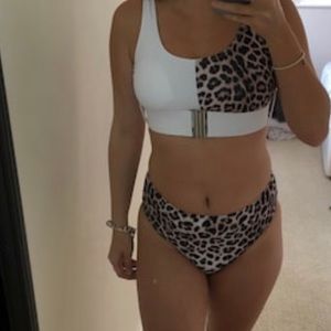 Bella Vita Leopard & White Swimsuit